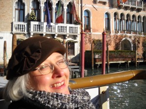 Marla on Grand Canal in Venice, Italy