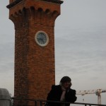 Clocktower on Island of Murano in Venice, Italy