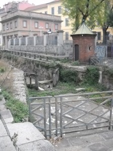 Old canal in Milan, Italy
